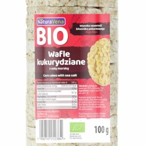WAFLE KUKURYDZIANE Z SOLĄ MORSKĄ BIO 100 g - NATURAVENA