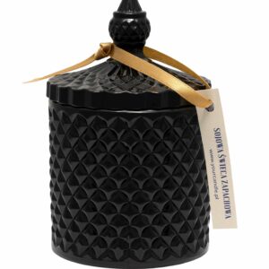 ŚWIECA SOJOWA ZAPACHOWA W KRYSZTALE CZARNYM SORBET MANGO 250 ml - YOUR CANDLE