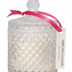 ŚWIECA SOJOWA ZAPACHOWA W KRYSZTALE TRUSKAWKOWA ROZKOSZ 250 ml - YOUR CANDLE
