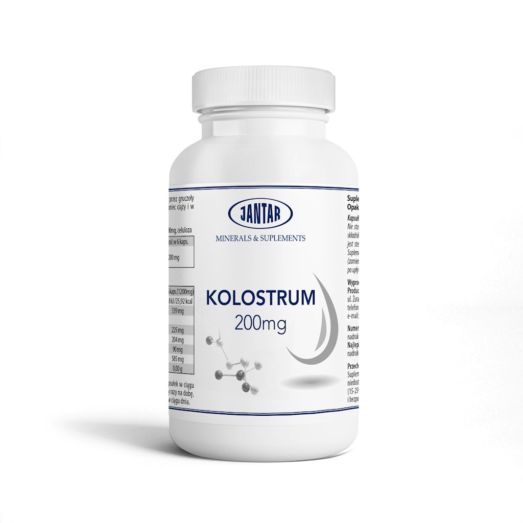 COLOSTRUM WOŁOWE (200 mg) 60 KAPSUŁEK- JANTAR