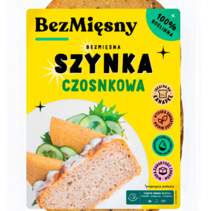 SZYNKA CZOSNKOWA ROŚLINNA PLASTRY 120 g - BEZMIĘSNY