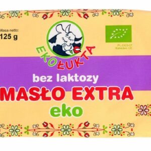 MASŁO EKSTRA KOSTKA BEZ LAKTOZY (82 % TŁUSZCZU) BIO 125 g - EKO ŁUKTA