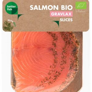 ŁOSOŚ ATLANTYCKI PLASTRY GRAVLAX Z KOPREM BIO 100 g - BETTER FISH