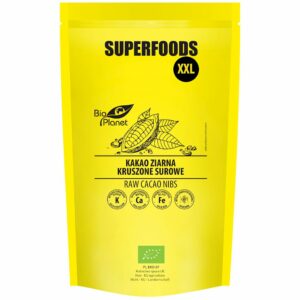 KAKAO ZIARNA KRUSZONE SUROWE BIO 600 g - BIO PLANET SUPERFOODS