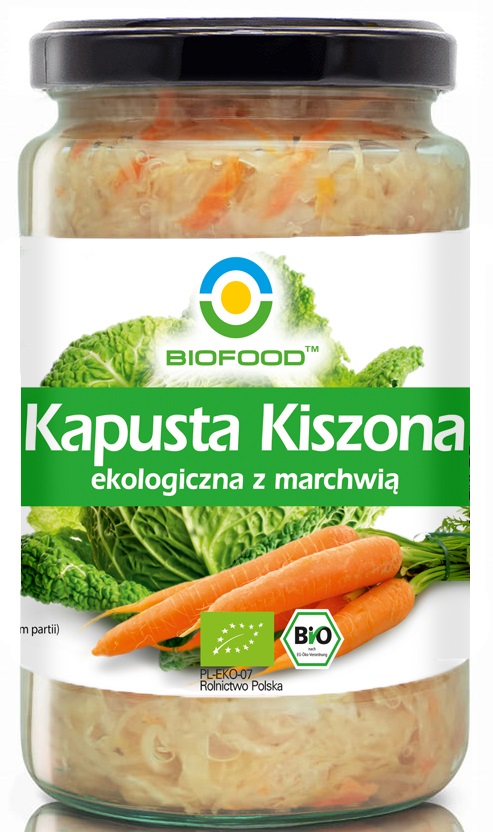 KAPUSTA KISZONA Z MARCHEWKĄ BEZGLUTENOWA BIO 700 g (500 g) - BIOFOOD