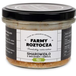 SMAROWIDŁO Z BOCZKIEM I CEBULĄ BIO 180 g (SŁOIK) - FARMY ROZTOCZA