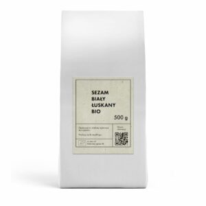 SEZAM BIAŁY ŁUSKANY BIO 500 g - THE PLANET
