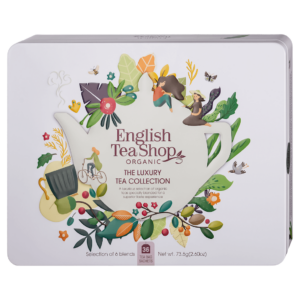 ZESTAW HERBAT I HERBATEK LUKSUSOWYCH BIO W PUSZCE (THE LUXURY – 6 SMAKÓW) (36 x 2,04 g) 73,5 g - ENGLISH TEA SHOP ORGANIC