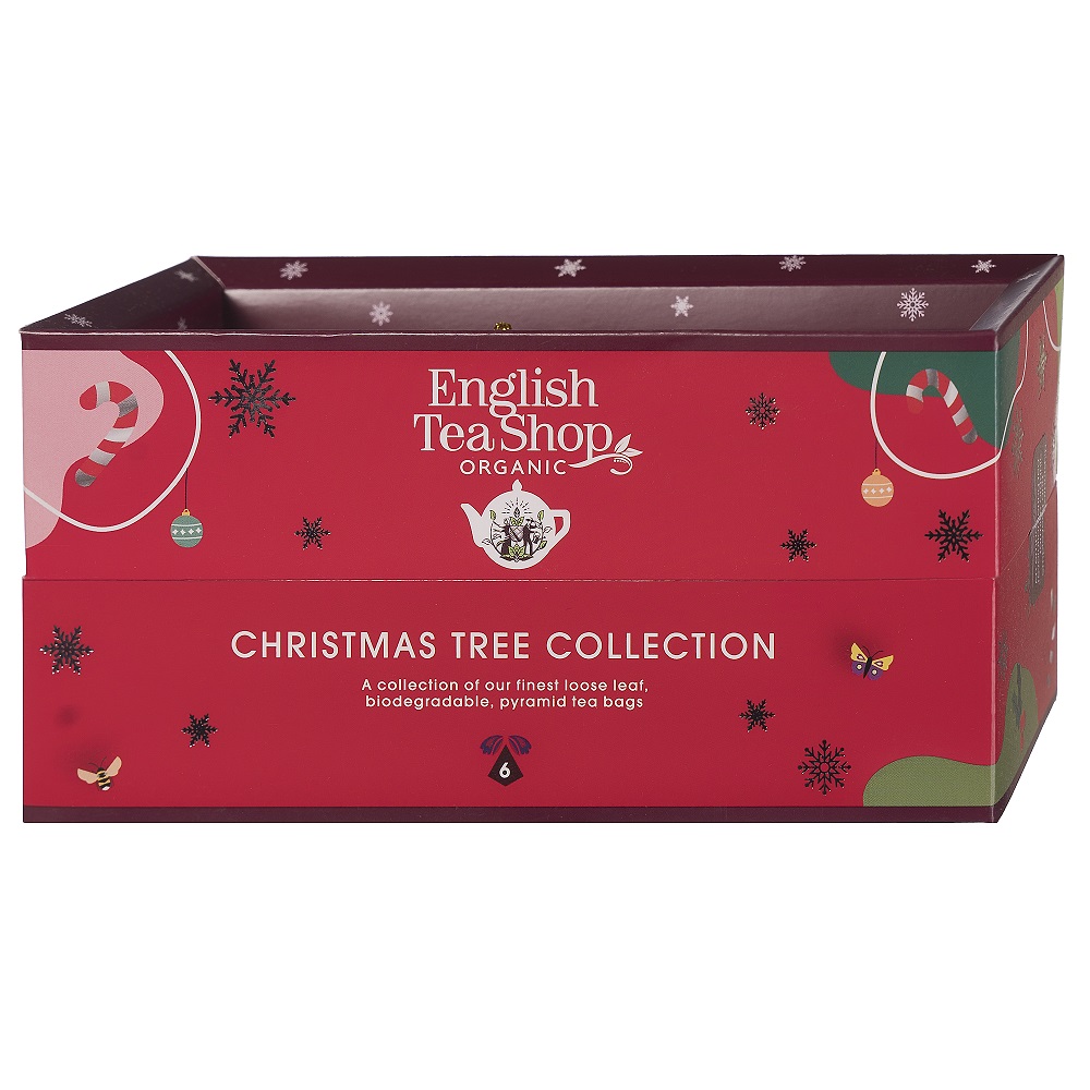 KOLEKCJA HERBATEK BIO NA CHOINKĘ PIRAMIDKI 6 SMAKÓW (6 x 2 g) 12 g - ENGLISH TEA SHOP ORGANIC (PRODUKT SEZONOWY)