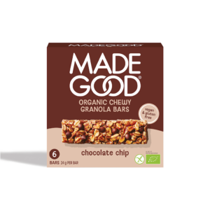 BATONY GRANOLA CRUNCHY Z CZEKOLADĄ BEZGLUTENOWE BIO (6 x 24 g) 144 g - MADEGOOD