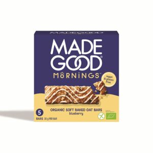 BATONY OWSIANE SOFT Z JAGODAMI W POLEWIE WANILIOWEJ BEZGLUTENOWE BIO (5 x 30 g) 150 g - MADEGOOD MORNINGS