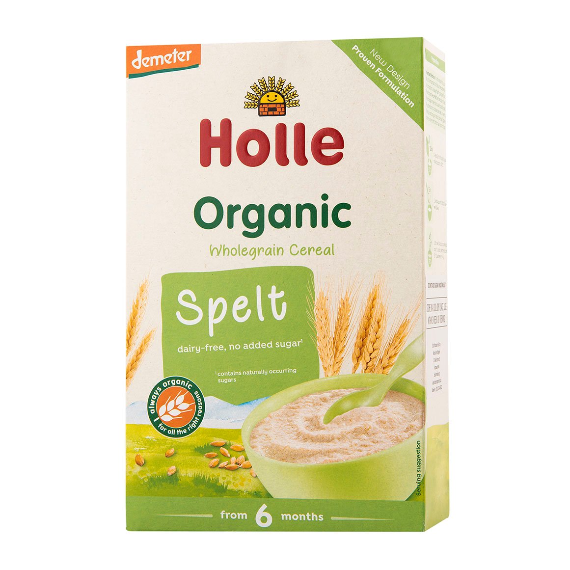 KASZKA ORKISZOWA PEŁNOZIARNISTA BEZ DODATKU CUKRÓW OD 6 MIESIĄCA DEMETER BIO 250 g - HOLLE