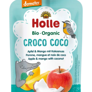 MUS KOKOSOWY KROKODYL (JABŁKO - MANGO - KOKOS) BEZ DODATKU CUKRÓW OD 8 MIESIĄCA DEMETER BIO 100 g - HOLLE