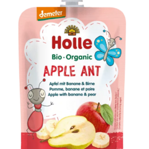 MUS JABŁKOWA MRÓWKA (JABŁKO - BANAN - GRUSZKA) BEZ DODATKU CUKRÓW BEZGLUTENOWA OD 6 MIESIĄCA DEMETER BIO 100 g - HOLLE