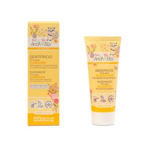 PASTA DO ZĘBÓW DLA DZIECI BEZ FLUORU Z ALOESEM I RUMIANKIEM WANILIOWA 75 ml - BABY ANTHYLLIS