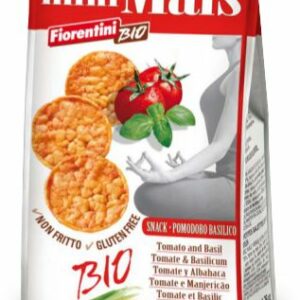 KRĄŻKI KUKURYDZIANE Z POMIDORAMI I BAZYLIĄ BEZGLUTENOWE BIO 50 g - FIORENTINI