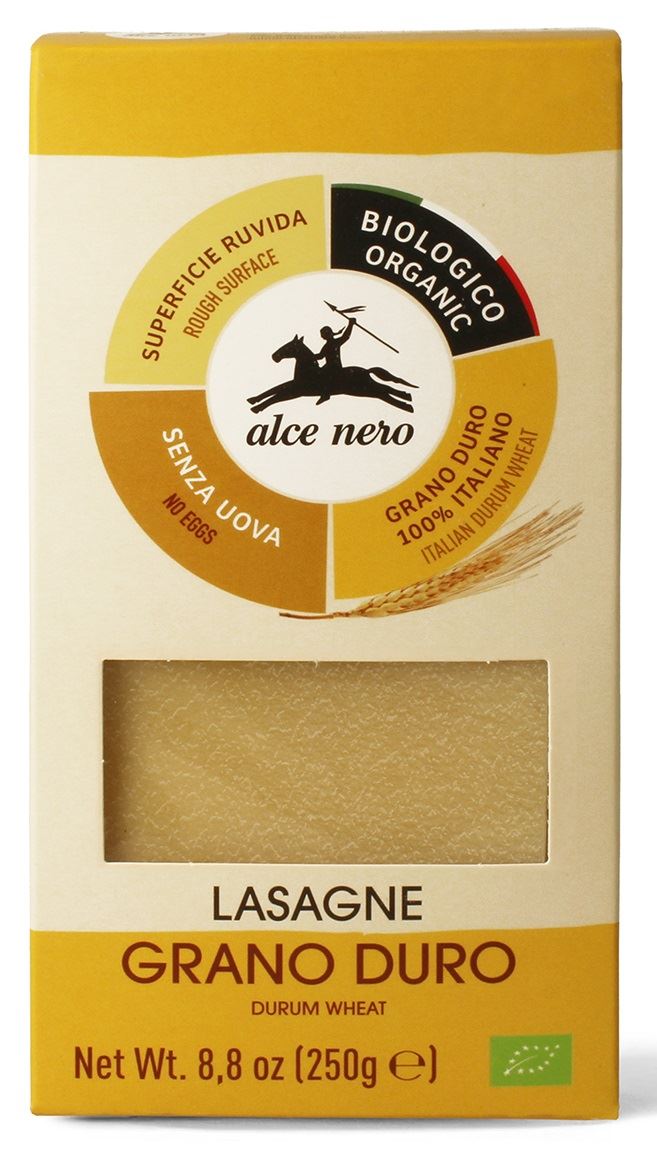 MAKARON (SEMOLINOWY) LASAGNE BIO 250 g - ALCE NERO