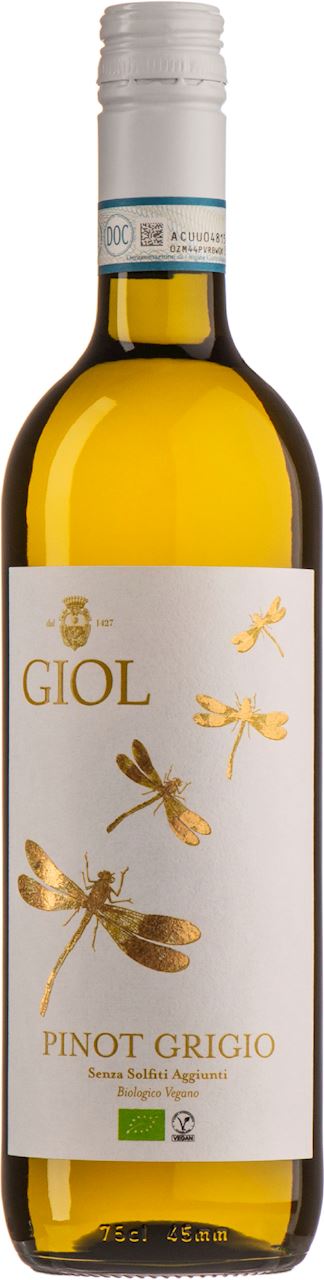 WINO BIAŁE WYTRAWNE PINOT GRIGIO BEZ DODATKU SIARCZYNÓW BIO 750 ml - GIOL