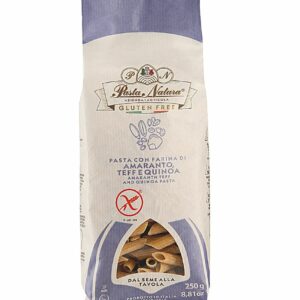 MAKARON (KUKURYDZIANO - RYŻOWY Z AMARANTUSEM, TEFF I QUINOA) PENNE BEZGLUTENOWY 250 g - PASTA NATURA