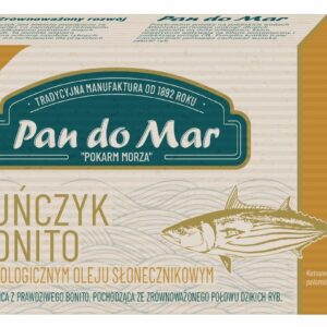 TUŃCZYK BONITO W BIO OLEJU SŁONECZNIKOWYM 120 g - PAN DO MAR