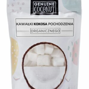 KOKOS KAWAŁKI ŚWIEŻE BEZGLUTENOWE BIO 100 g - GENUINE COCONUT