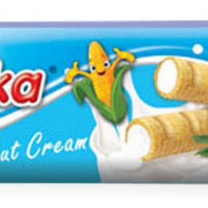 RURKI KUKURYDZIANE Z KREMEM O SMAKU KOKOSOWYM BEZGLUTENOWE 18 g - ALASKA