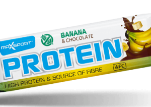 BATON PROTEINOWY BANANOWY W CZEKOLADZIE MLECZNEJ BEZGLUTENOWY 50 g - MAXSPORT