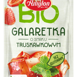 GALARETKA Z AGAREM O SMAKU TRUSKAWKOWYM BEZGLUTENOWA BIO 40 g - AMYLON