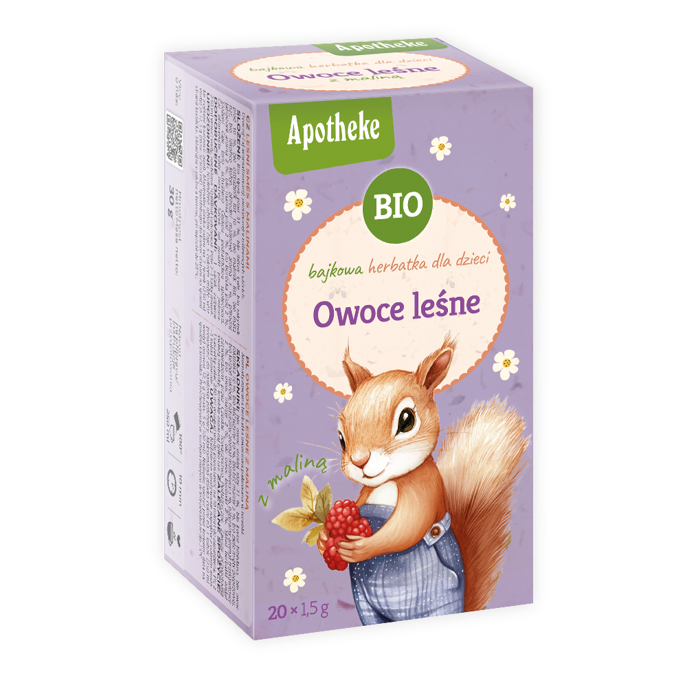 HERBATKA BAJKOWA DLA DZIECI - OWOCE LEŚNE Z MALINĄ BIO (20 x 1,5 g) 30 g - APOTHEKE