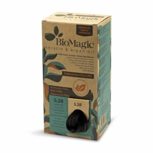 FARBA DO WŁOSÓW POPIELATO PERŁOWY JASNY BRĄZ (5.28) 170 ml - BIOMAGIC