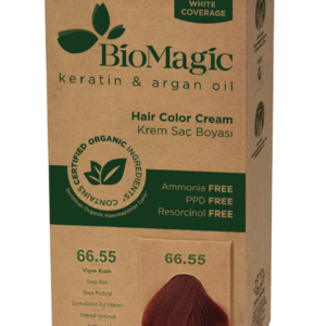 FARBA DO WŁOSÓW GŁĘBOKA CZERWIEŃ (66.55) 250 g - BIOMAGIC