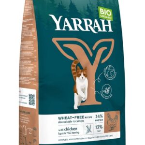 (DLA KOTA I KOCIĄT) KARMA Z KURCZAKIEM I GROSZKIEM BIO 800 g - YARRAH
