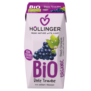 NEKTAR Z CZERWONYCH WINOGRON BEZ DODATKU CUKRÓW BIO 200 ml - HOLLINGER