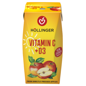 NEKTAR JABŁKOWY Z WITAMINĄ C I D BEZ DODATKU CUKRÓW 200 ml - HOLLINGER