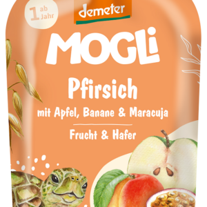 MUS JABŁKO - BRZOSKWINIA - BANAN - MARAKUJA - OWIES BEZ DODATKU CUKRÓW OD 1 ROKU DEMETER BIO 100 g - MOGLI