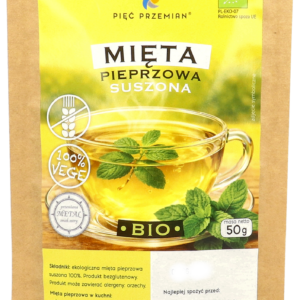 HERBATKA Z MIĘTY PIEPRZOWEJ BEZGLUTENOWA BIO 50 g - PIĘĆ PRZEMIAN